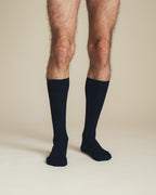 mens navy mid calf cotton socks